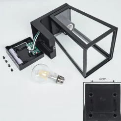 Lampe Solaires Juanico Led Noir, 1 Lumiere