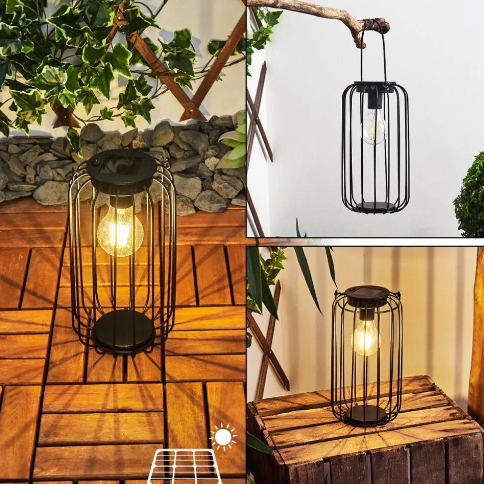 Lampe Solaires Klovsta Led Noir, 1 Lumiere