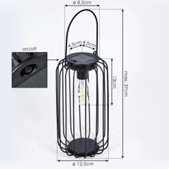 Lampe Solaires Klovsta Led Noir, 1 Lumiere