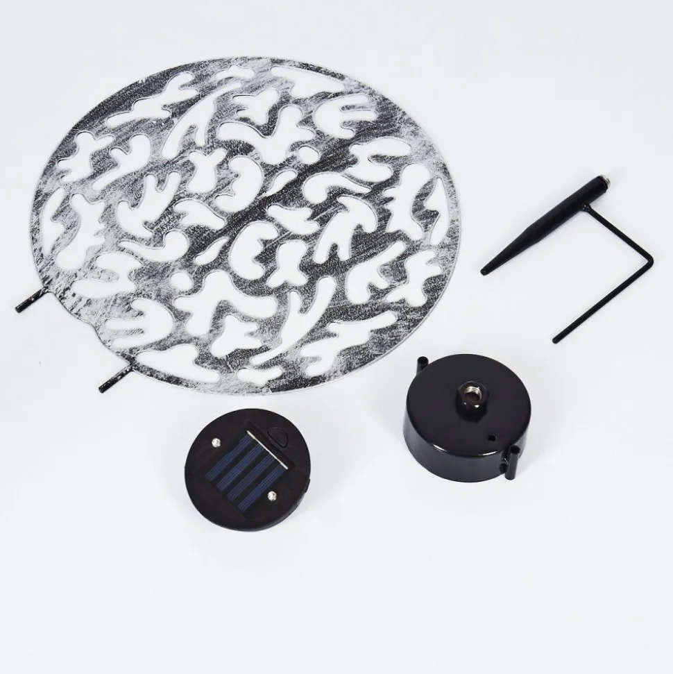 Lampe Solaires Kupa Led Noir, Argente, 2 Lumieres