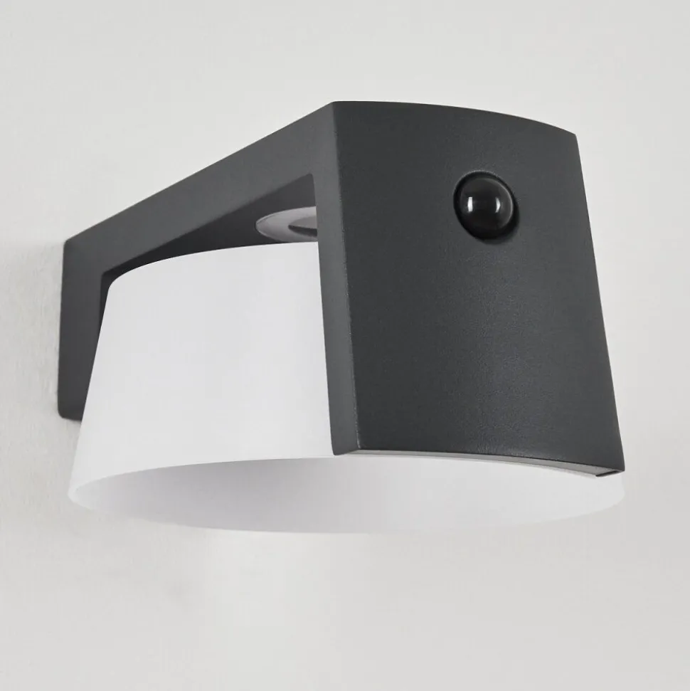 Lampe Solaires Lafite Led Anthracite, 1 Lumiere, Detecteur De Mouvement