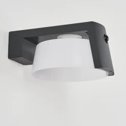Lampe Solaires Lafite Led Anthracite, 1 Lumiere, Detecteur De Mouvement