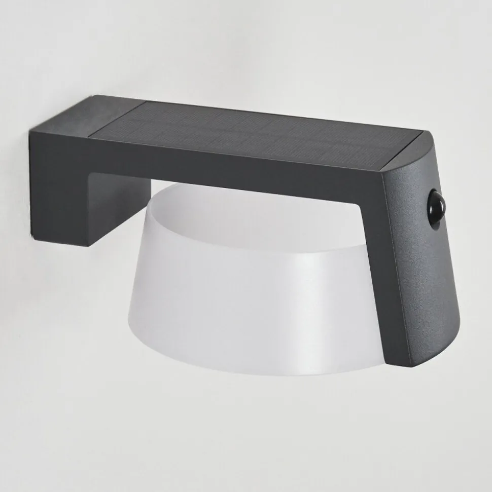 Lampe Solaires Lafite Led Anthracite, 1 Lumiere, Detecteur De Mouvement