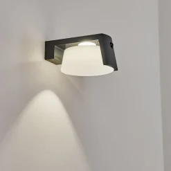 Lampe Solaires Lafite Led Anthracite, 1 Lumiere, Detecteur De Mouvement