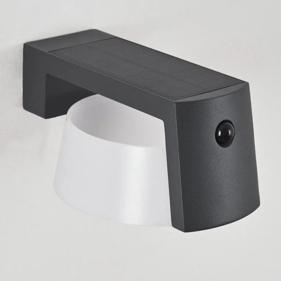 Lampe Solaires Lafite Led Anthracite, 1 Lumiere, Detecteur De Mouvement