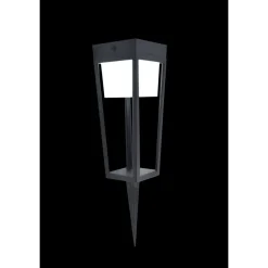 Lampe Solaires Lutec Dias Led Noir, 1 Lumiere, Detecteur De Mouvement, Changeur De Couleurs