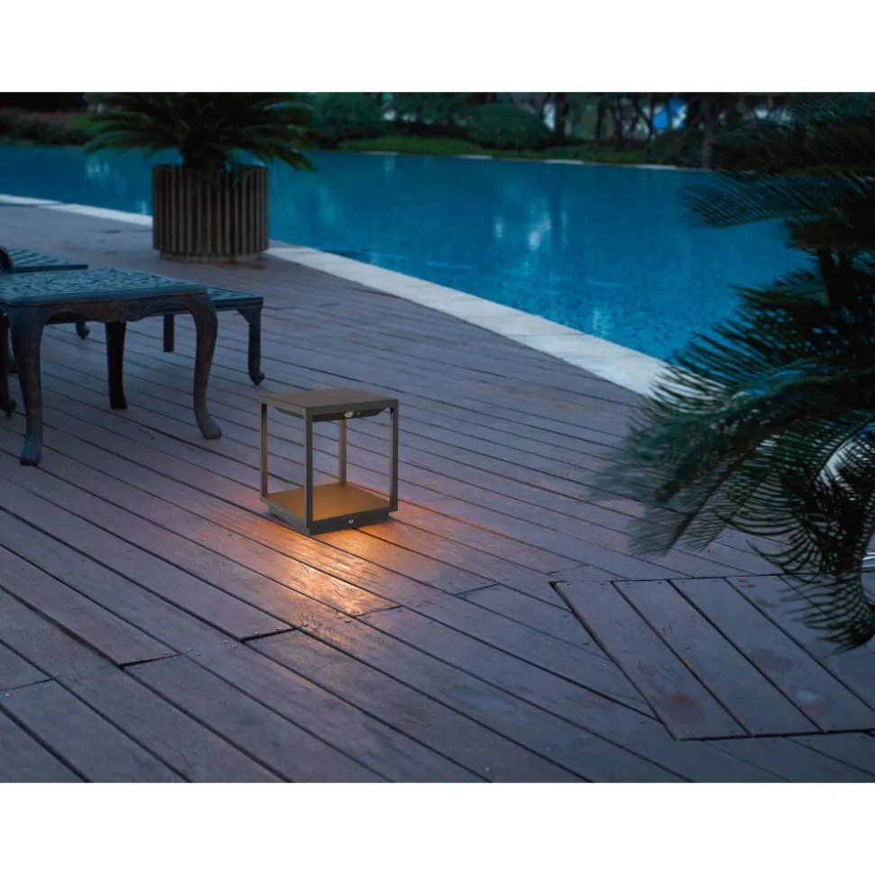 Lampe Solaires Mantra Meribel Led Noir, 1 Lumiere, Detecteur De Mouvement