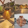 Lampe Solaires Mesan Led Orange, Rouille, Noir, 1 Lumiere