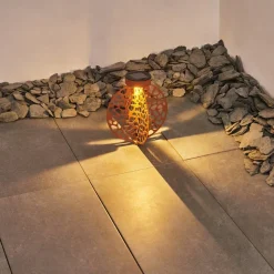 Lampe Solaires Mesan Led Orange, Rouille, Noir, 1 Lumiere