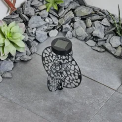 Lampe Solaires Mesan Led Noir, Argente, 1 Lumiere