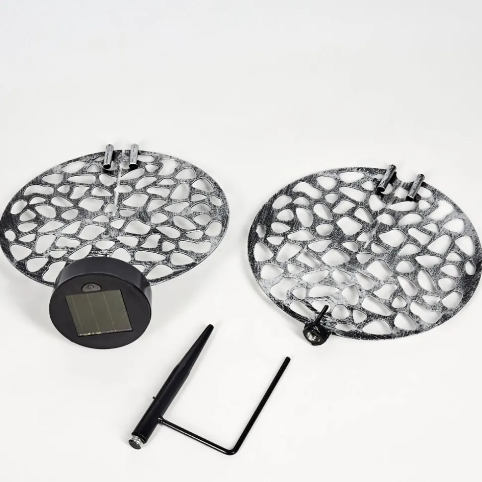 Lampe Solaires Mesan Led Noir, Argente, 1 Lumiere