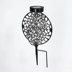 Lampe Solaires Mesan Led Noir, Argente, 1 Lumiere