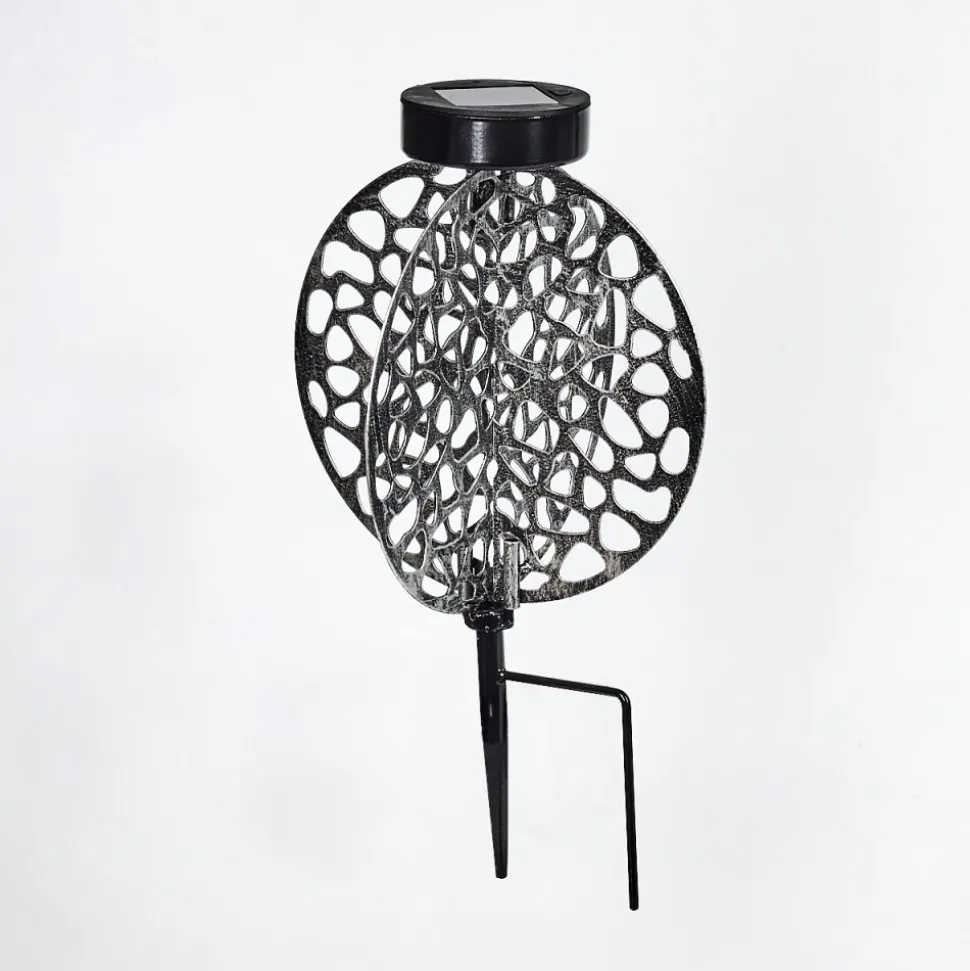 Lampe Solaires Mesan Led Noir, Argente, 1 Lumiere