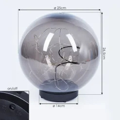 Lampe Solaires Pollenca Led Noir, 40 Lumieres