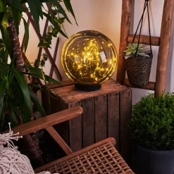 Lampe Solaires Pollenca Led Noir, 50 Lumieres