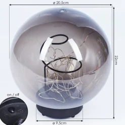 Lampe Solaires Pollenca Led Noir, 30 Lumieres