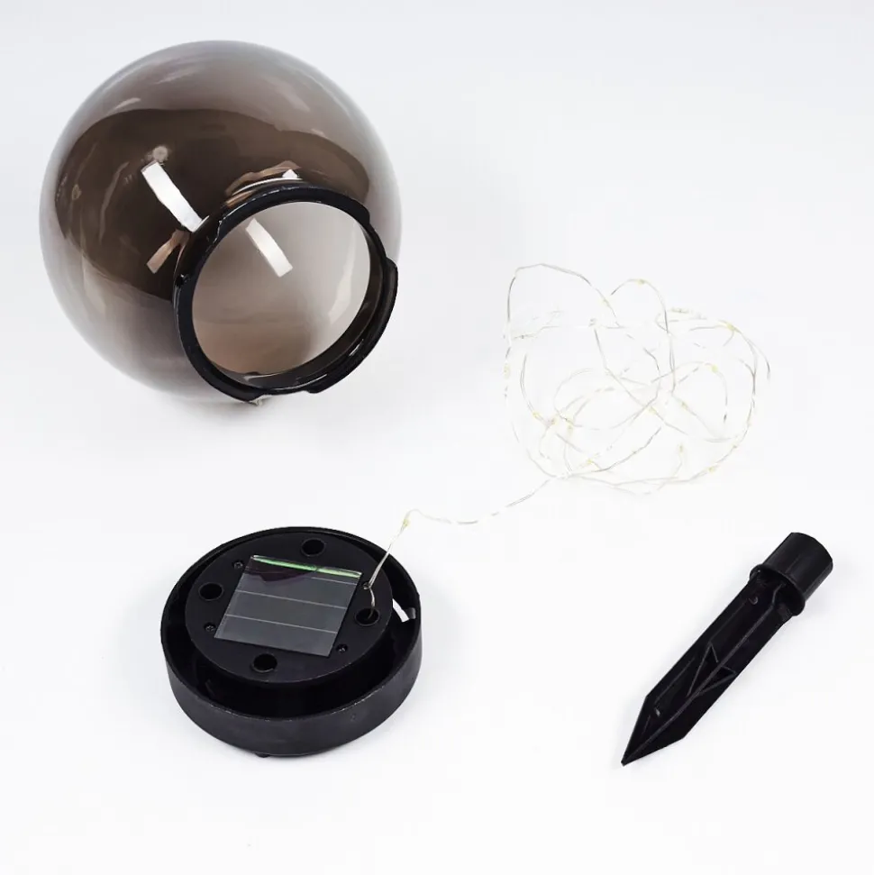Lampe Solaires Pollenca Led Noir, 20 Lumieres