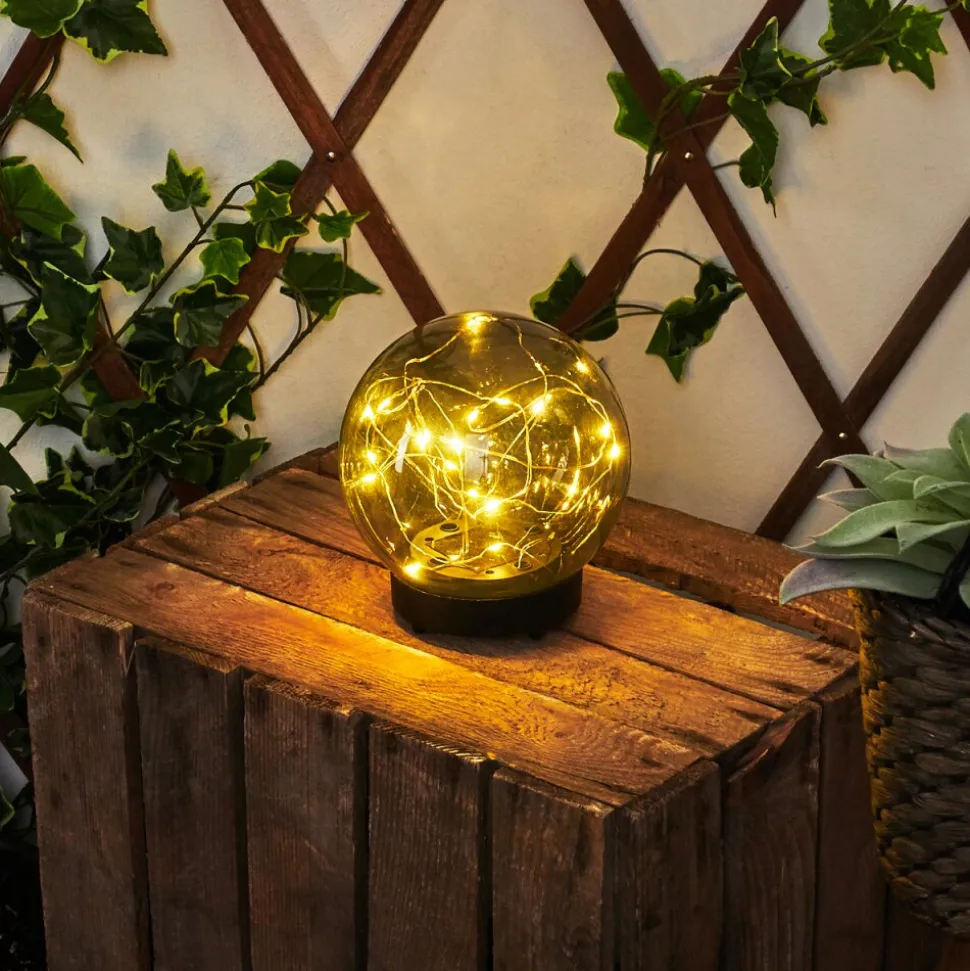 Lampe Solaires Pollenca Led Noir, 20 Lumieres