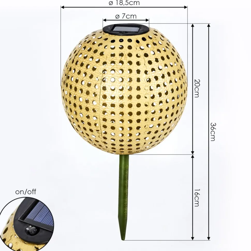 Lampe Solaires Revere Led Brun, Noir, 1 Lumiere