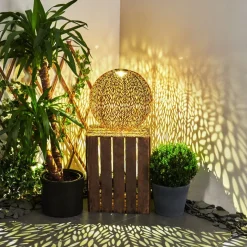 Lampe Solaires Samoao Led Rouille, Noir, 1 Lumiere