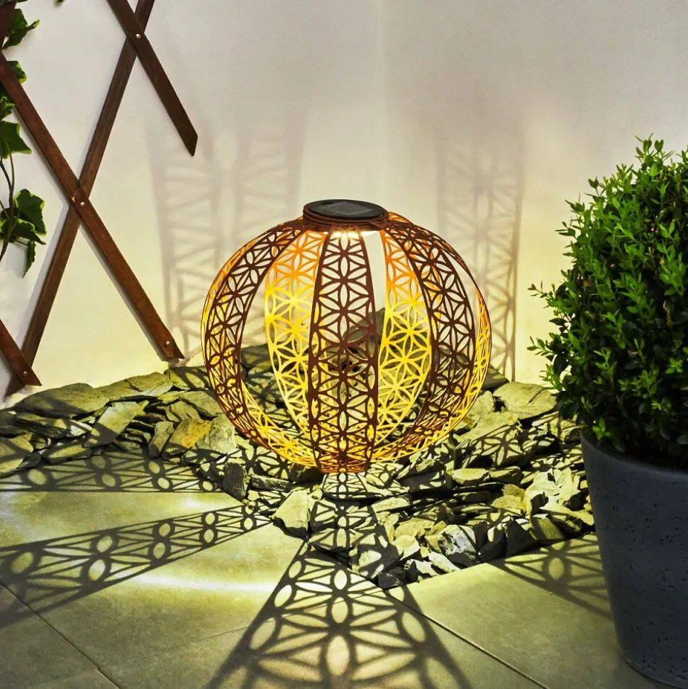 Lampe Solaires Wasalea Led Bronze, Noir, 1 Lumiere