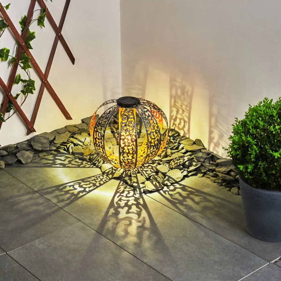 Lampe Solaires Wasalea Led Bronze, Noir, Argente, 1 Lumiere