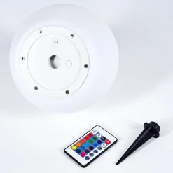 Lampe Solaires Ykullen Led Noir, 1 Lumiere, Telecommandes, Changeur De Couleurs