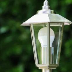 Lampe Sur Pied D'Exterieur Moskau Acier Inoxydable, 1 Lumiere