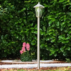 Lampe Sur Pied D'Exterieur Moskau Acier Inoxydable, 1 Lumiere