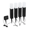 Lot De 5 Lampes Solaires Eglo Step Led Brun, Noir, 4 Lumieres
