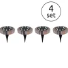 Lot De 4 Lampes Solaires Globo Led Gris, 8 Lumieres