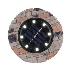 Lot De 4 Lampes Solaires Globo Led Gris, 8 Lumieres