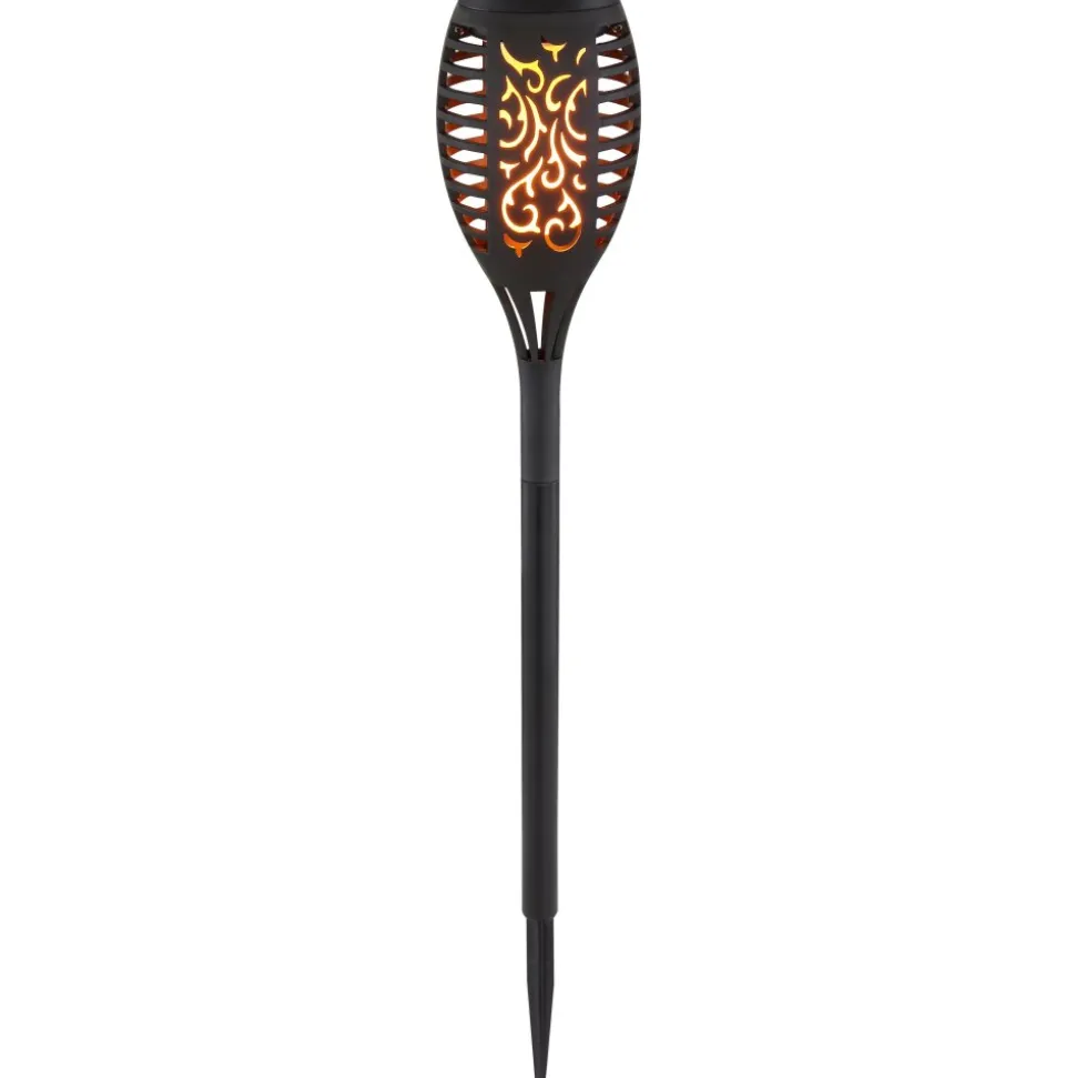 Lot De 3 Lampes Solaires Globo Sokaro Led Noir, 12 Lumieres
