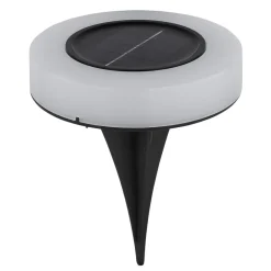 Lot De 2 Lampes Solaires Globo Led Noir, 8 Lumieres