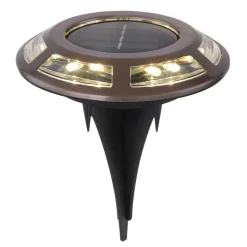 Lot De 2 Lampes Solaires Globo Led Cuivre, Noir, 12 Lumieres