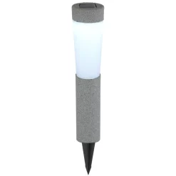 Lot De 2 Lampes Solaires Globo Led Gris, 1 Lumiere