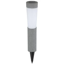 Lot De 2 Lampes Solaires Globo Led Gris, 1 Lumiere