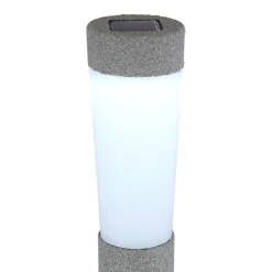 Lot De 2 Lampes Solaires Globo Led Gris, 1 Lumiere
