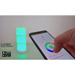 Lot De 2 Lampes Solaires Lutec Noma Led Blanc, 2 Lumieres, Changeur De Couleurs