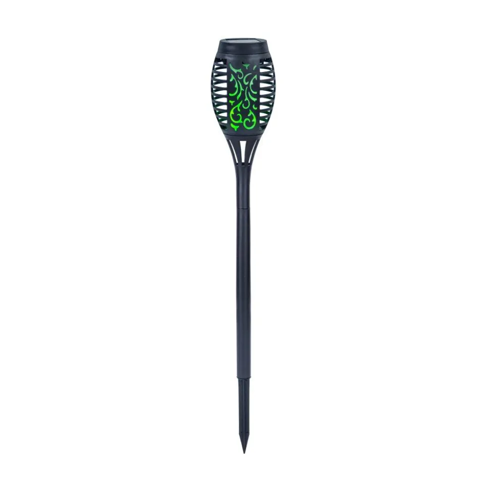 Luminaire Deco Globo Solar Led Noir, 8 Lumieres, Changeur De Couleurs