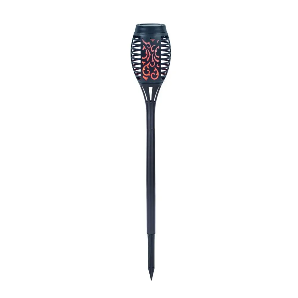 Luminaire Deco Globo Solar Led Noir, 8 Lumieres, Changeur De Couleurs