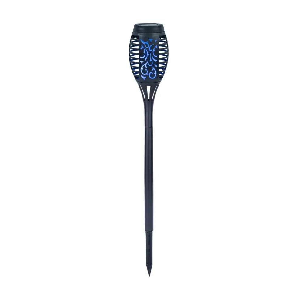 Luminaire Deco Globo Solar Led Noir, 8 Lumieres, Changeur De Couleurs
