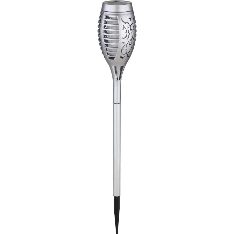 Luminaire Deco Globo Solar Led Argente, 12 Lumieres