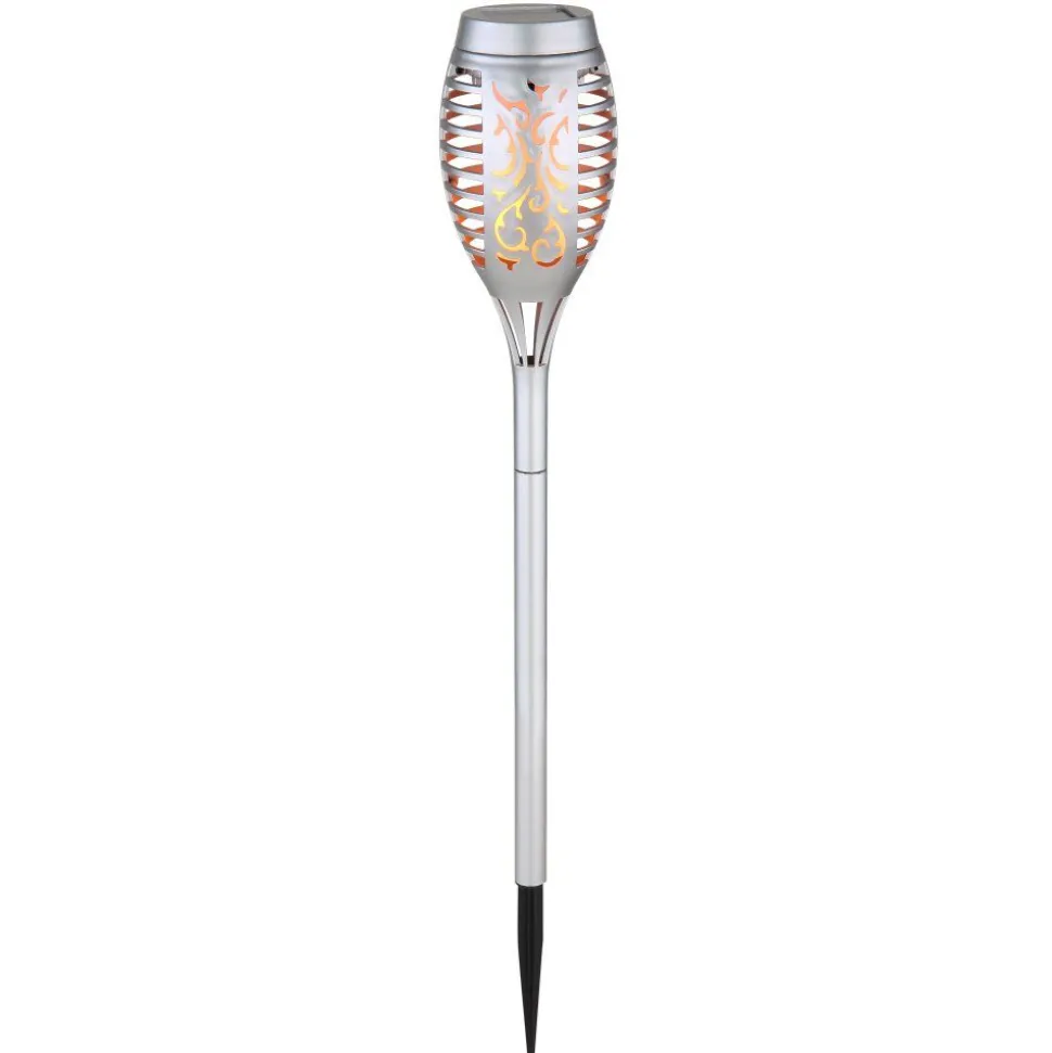 Luminaire Deco Globo Solar Led Argente, 12 Lumieres