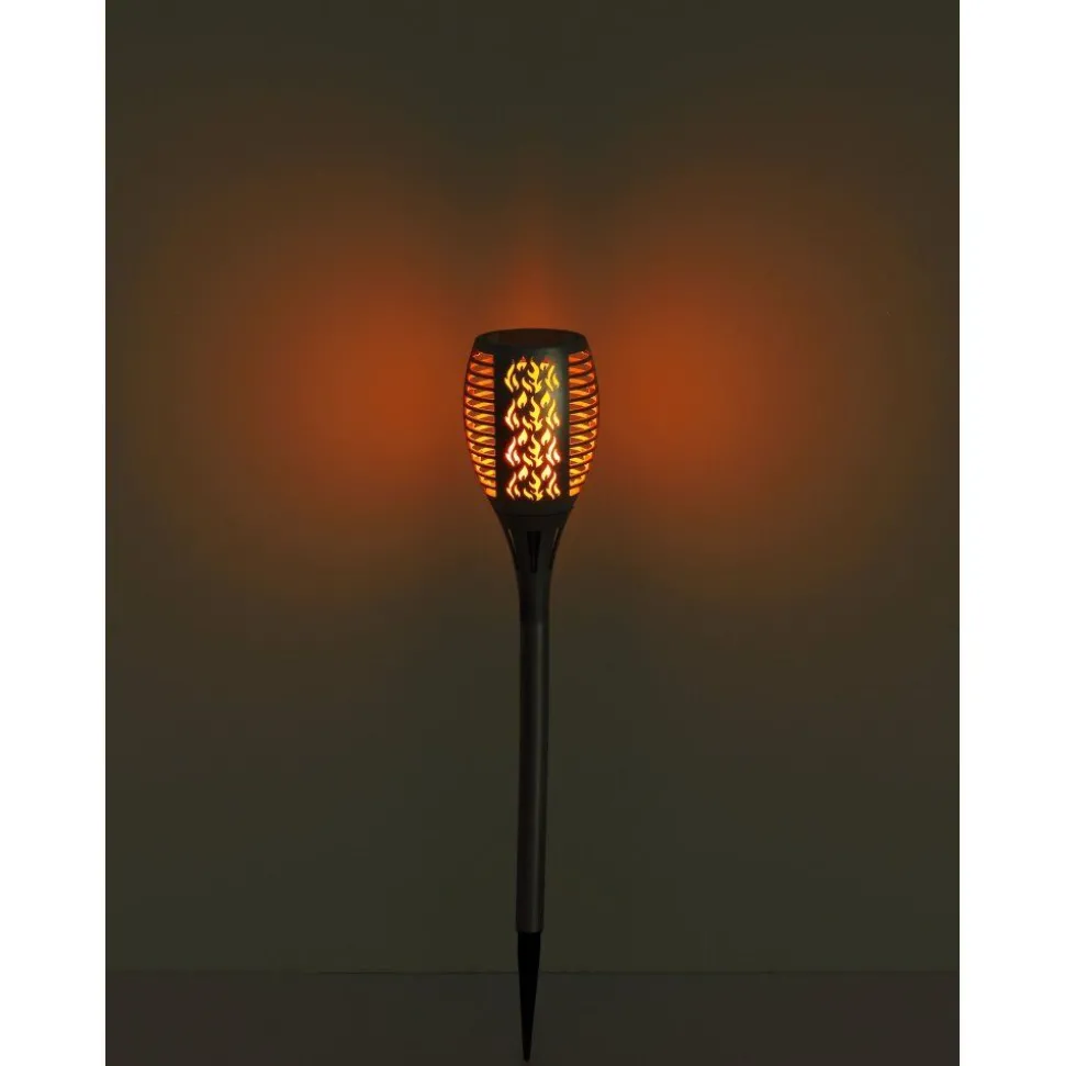 Luminaire Deco Globo Solar Led Argente, 12 Lumieres