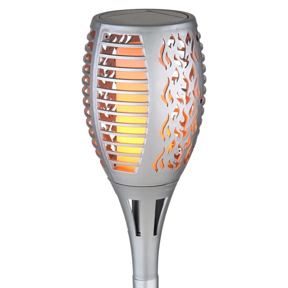 Luminaire Deco Globo Solar Led Argente, 36 Lumieres