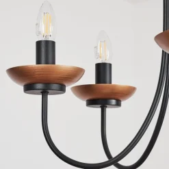 Lustre Cassague Noir, 5 Lumieres