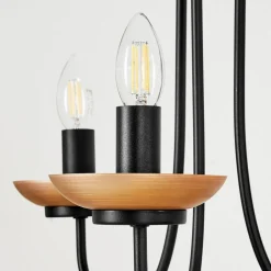 Lustre Cassague Noir, 3 Lumieres