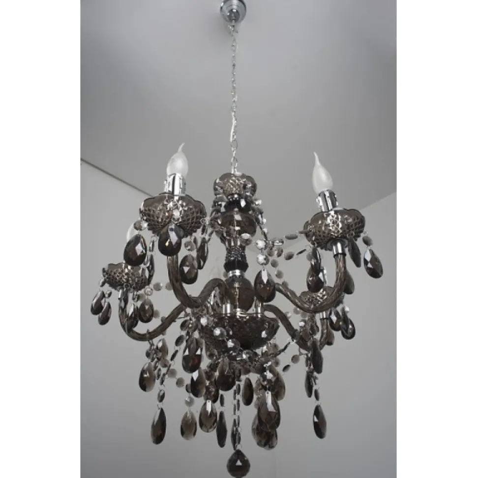 Lustre Delhi Noir, 5 Lumieres