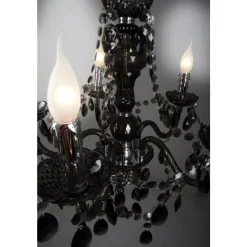 Lustre Delhi Noir, 5 Lumieres
